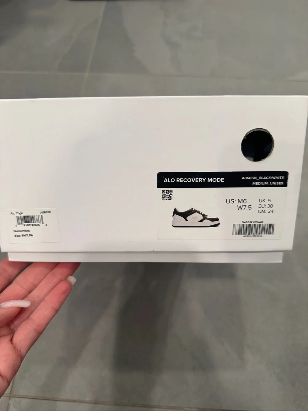 ALO Yoga Black and White 'Recovery Mode' Sneakers
